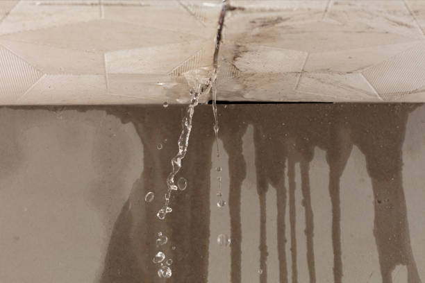 Professional Burst Pipe Cleanup technician working in Olden, TX